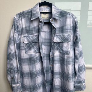 Abercrombie - Drapey Flannel - Light Blue Plaid - XXS - Never worn